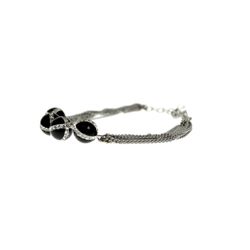 STEELX Black & Crystal Ball Multi-chain Bracelet - BR 861 1